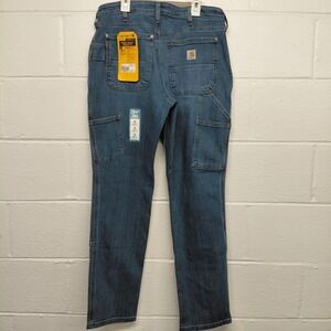 NWT Carhartt Double Knee Sz 10 Regular Utility Jeans Women Straight BD5110W NEW